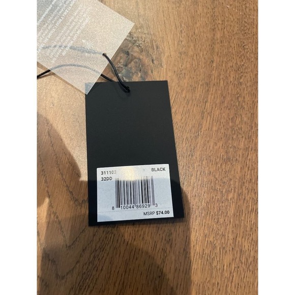 Thistle and Spire Lyra Studded Tulle Net Wired Demi Cutout Bra Black Sz 32DD NWT - Picture 6 of 6